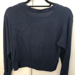 Blue crew neck sweater